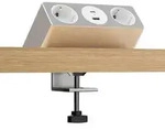kalb | Nexura Mehrfachtischsteckdose, 2x 230VAC, USB A/C 30W, flexible Montage...