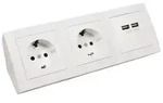 "McPower - Steckdosenblock "Flair" 2-fach 230V + 2xUSB wei&szlig;"