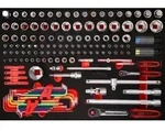 "KS TOOLS 1/4" + 1/2" Steckschl&uuml;ssel-Satz in Schaumstoffeinlage,"