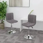 vidaXL Esszimmerst&uuml;hle 2 Stk. Drehbar Taupe Stoff