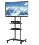 VEVOR Mobiler TV-St&auml;nder Mobiler TV-Wagen mit Rollen und einem Tablett