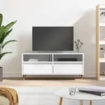 vidaXL TV-Schrank Hochglanz-Wei&szlig; 100x34,5x44,5 cm Holzwerkstoff