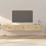 vidaXL TV-Wandschr&auml;nke 3 Stk. Sonoma-Eiche 100x34,5x40 cm