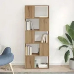 vidaXL B&uuml;cherregal Artisan Eiche Spanplatte 60 x 24 x 155 cm B&uuml;cherregal
