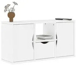 vidaXL TV-Schrank mit Schublade Wei&szlig; 79x24x40 cm Massivholz Kiefer