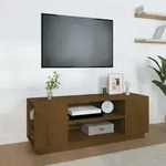 vidaXL TV-Schrank Honigbraun 110x35x40,5 cm Massivholz Kiefer
