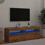 vidaXL TV-Schrank mit LED Artisan-Eiche 120x35x40 cm Holzwerkstoff