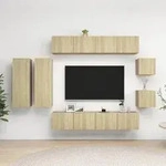 vidaXL 8-tlg. TV-Schrank-Set Sonoma-Eiche Holzwerkstoff
