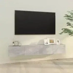 vidaXL TV-Wandschr&auml;nke 2 Stk. Betongrau 100x30x30 cm Holzwerkstoff