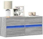 vidaXL TV-Wandschrank mit LED-Beleuchtung Grau Sonoma 100x31x45 cm