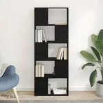 vidaXL B&uuml;cherregal Schwarze Eiche Holzmaterial 60 x 24 x 155 cm