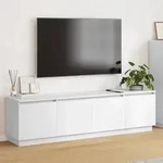vidaXL LED TV-Schrank Wei&szlig; 180x38x49 cm Holzwerkstoff