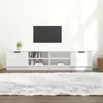 vidaXL TV-Schr&auml;nke 2 Stk. Hochglanz-Wei&szlig; 80x35x36,5 cm Holzwerkstoff