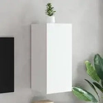 vidaXL TV-Wandschrank mit LED-Leuchten Wei&szlig; 30,5x35x70 cm