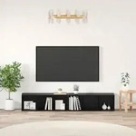 vidaXL TV-Schrank-Set 2 pcs Schwarze Eiche 37 x 35 x 107 cm