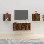 vidaXL TV-Wandschr&auml;nke 2 Stk. R&auml;uchereiche 40x34,5x40 cm