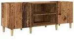 vidaXL Schallplattenschrank Altholz 121 x 38 x 48 cm Holzwerkstoff