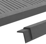 vidaXL Winkelleisten 5 Stk. WPC 170 cm Grau