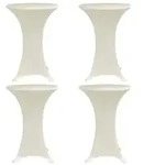 vidaXL Stehtischhussen 4 Stk. &Oslash; 60 cm Creme Stretch