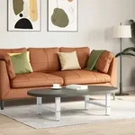 vidaXL Couchtischbeine Wei&szlig; 2 Stk. 70x(30-31) cm Stahl