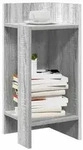 vidaXL Beistelltische 2 Stk. mit Ablage Grau Sonoma 25,5x27x60 cm