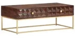 vidaXL Couchtisch 112x50x40 cm Mango Massivholz