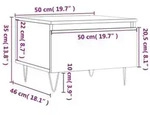 vidaXL Couchtische 2 Stk. R&auml;uchereiche 50x46x35 cm Holzwerkstoff