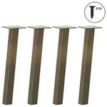 vidaXL Couchtischbeine 4 Stk. Naturstahl 42 cm Stahl