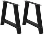 vidaXL Couchtischbeine A-Form 2 Stk. Schwarz 70x(42-43) cm Stahl