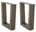 vidaXL Couchtischbeine V-Form 2 St&uuml;ck Naturstahl 40x(30-31,3) cm Stahl