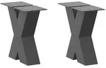 vidaXL Couchtischbeine X-Form 2 Stk. Anthrazit 30x(30-31) cm Stahl