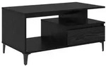 vidaXL Couchtisch Schwarz Eichen-Optik 90 x 49 x 45 cm Holzwerkstoff