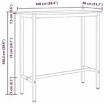 vidaXL Tisch Sonoma-Eiche 100 x 40 x 100,5 cm