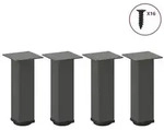 vidaXL Couchtischbeine 4 Stk. Anthrazit 30-32 cm Stahl