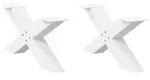 vidaXL Couchtischbeine X-Form 2 Stk. Wei&szlig; 70x(30-31) cm Stahl