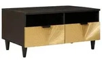 vidaXL Couchtisch Schwarz und Gold 40 x 33 x 46 cm Holzwerkstoff