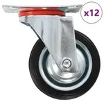 vidaXL 12 Stk. Lenkrollen 75 mm