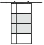 vidaXL Schiebet&uuml;r mit Beschlag 102,5x205 cm Hartglas und Aluminium