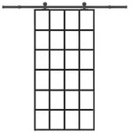 vidaXL Schiebet&uuml;r mit Beschlag 102x205 cm ESG-Glas & Aluminium