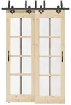 vidaXL Schiebet&uuml;rbeschlag-Set 152,5 cm Stahl Schwarz
