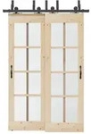 vidaXL Schiebet&uuml;rbeschlag-Set 152,5 cm Stahl Schwarz