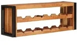vidaXL Weinregal Braun 120 x 45 x 33 cm Massivholz Akazie