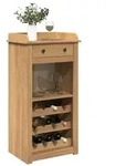 vidaXL Weinschrank Panama 57x40x111,5 cm Massivholz Kiefer