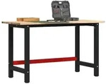 vidaXL Werkbank 140x60x81,5 cm Massivholz Eiche