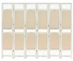 vidaXL 6-tlg. Raumteiler Creme 210x165 cm Stoff