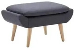 vidaXL Hocker Stoffbezug 73 x 43 x 42 cm Dunkelgrau