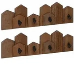 vidaXL Kleiderb&uuml;gel Braun 48 x 8 x 15 cm Massives Mahagoni Holz