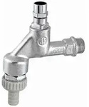 "Schl&ouml;sser Armaturen JS AUSLAUFVENTIL MIT RB,RV,SV STECKSCHL.-OT,3/4",MATT CHR."