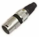 OMNITRONIC XLR-Stecker 3-polig, schwarz, 10 St&uuml;ck