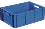 Transportbeh&auml;lter L400xB300xH120mm blau PP Muschelgr.Seitenw&auml;nde geschl.TECWERK